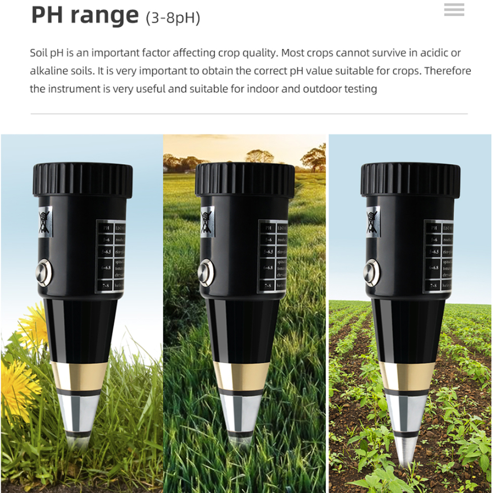2in1 Portable Soil Moistures and PH Tester Acidity Humidity Meter Garden Soil Analyzer Potted Crops Planting Cultivating Tool