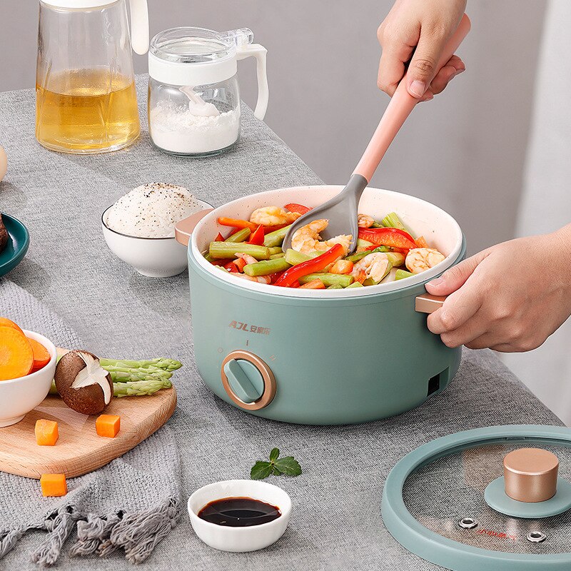 Multifunctional Electric Cooker Mini Electric Pot Noodle Cooker Student Dormitory Rice Cooker Integrated Electric Wok