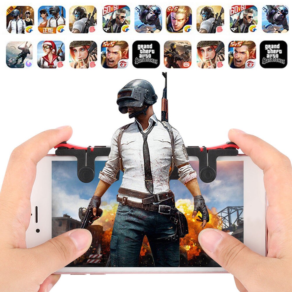 2 Pair Universal Controller L1R1 Button Assist Cell Phone Shooter Gaming Mobile Trigger Attachments Gamepad for Smartphone