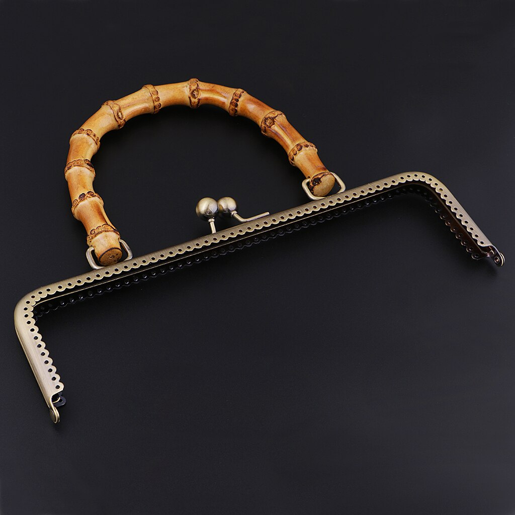 20/25/27cm Metal Purse Bag Frame Kiss Clasp Lock With Bamboo Shaped Handle