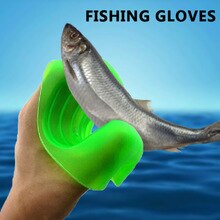 Stab Proof Rubber Non Slip Catcher Outdoors Fish Control Green Fishing Tackle Catch Fish Gloves Catch Fish Pad Portable Tools