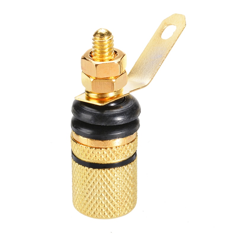 8 stücke Gold Überzogene Verstärker Lautsprecher Terminal Bindung Post Banane Steckdosen Anschlüsse Geeignet Für 4mm Banane Stecker Stecker