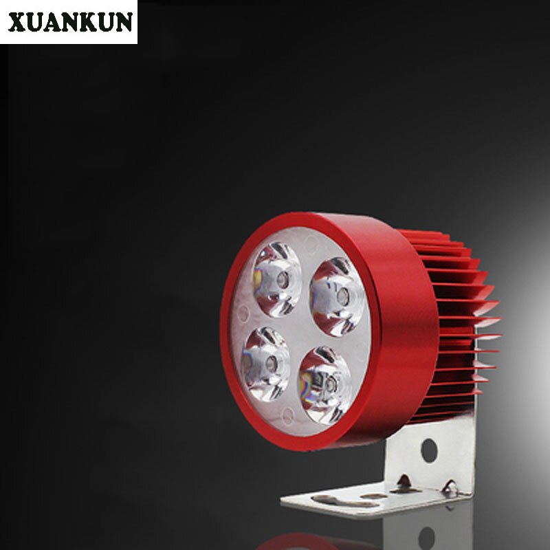 XUANKUN Electric Car Spotlights Electric Car Built-in Spotlights Electric Car Headlamps Modified LED Spotlights Modified 12V-80V: Red