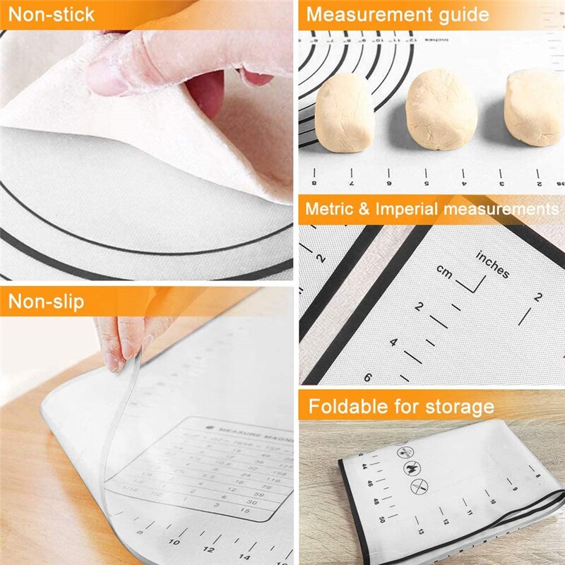 Set 3 Tapetes De Silicona Para Mesa 40x30 Cm - Antideslizantes, Protector Encimeras, Para Manualidades Y Comidas