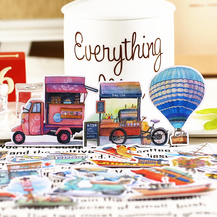 20PCS Transport Stickers Ambachten En Scrapbooking stickers boek Decoratieve sticker DIY Briefpapier