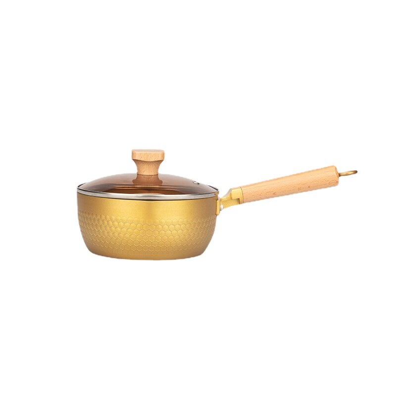Marmite japonaise en or De luxe pour nouilles Ramen, couvercle en verre antiadhésif, ustensiles De cuisine OC50MG