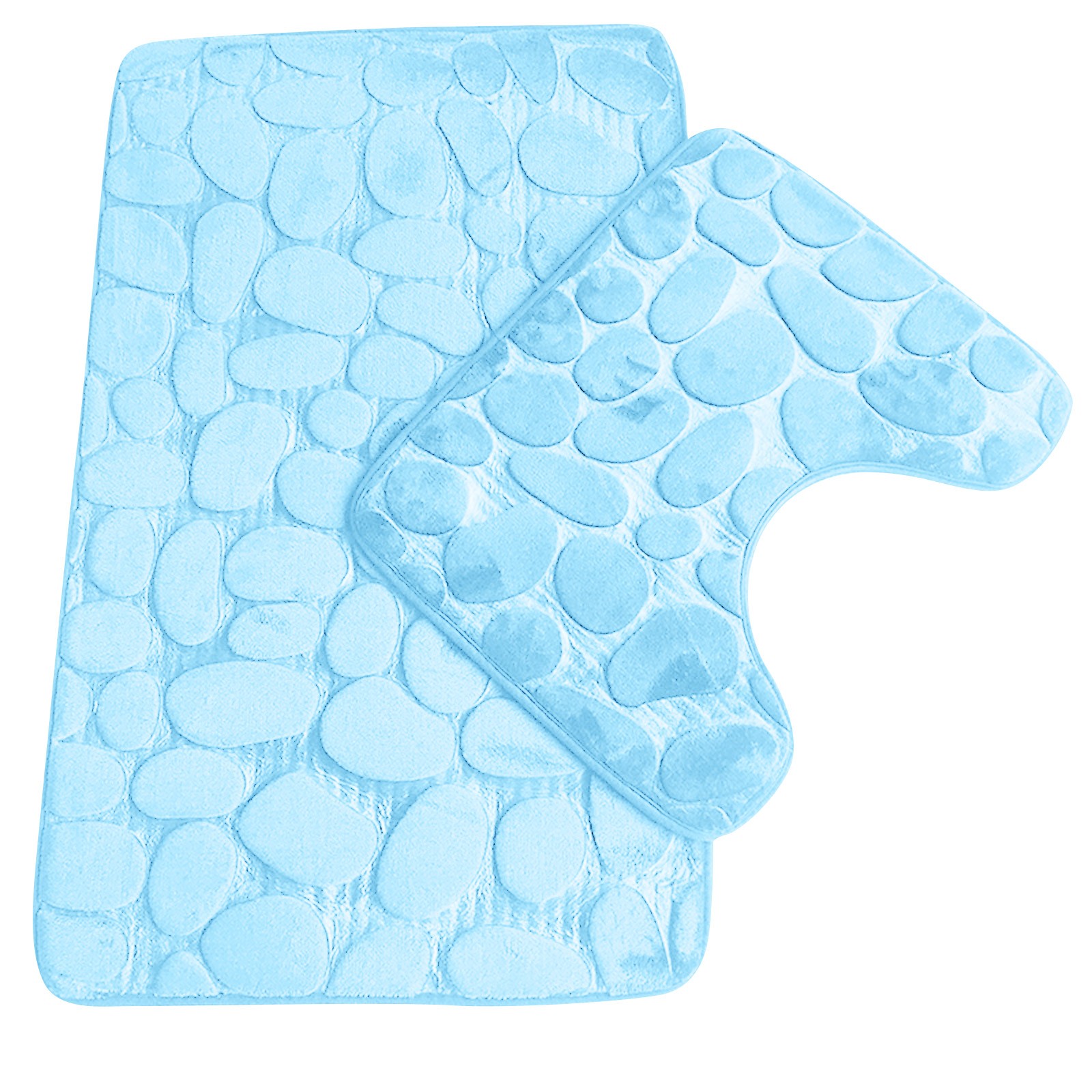 Non-Slip 50 X 80 Cm Bath Mat And 50 X 40 Cm Toilet Mat,2-Piece Bathroom Rug Set, Soft Bath Mat Washable Bath Rugs For Bathroom