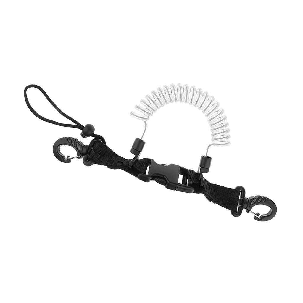 Adult Coiled Lanyard Spring Coil with Snap Hook Snap Hook, Diving