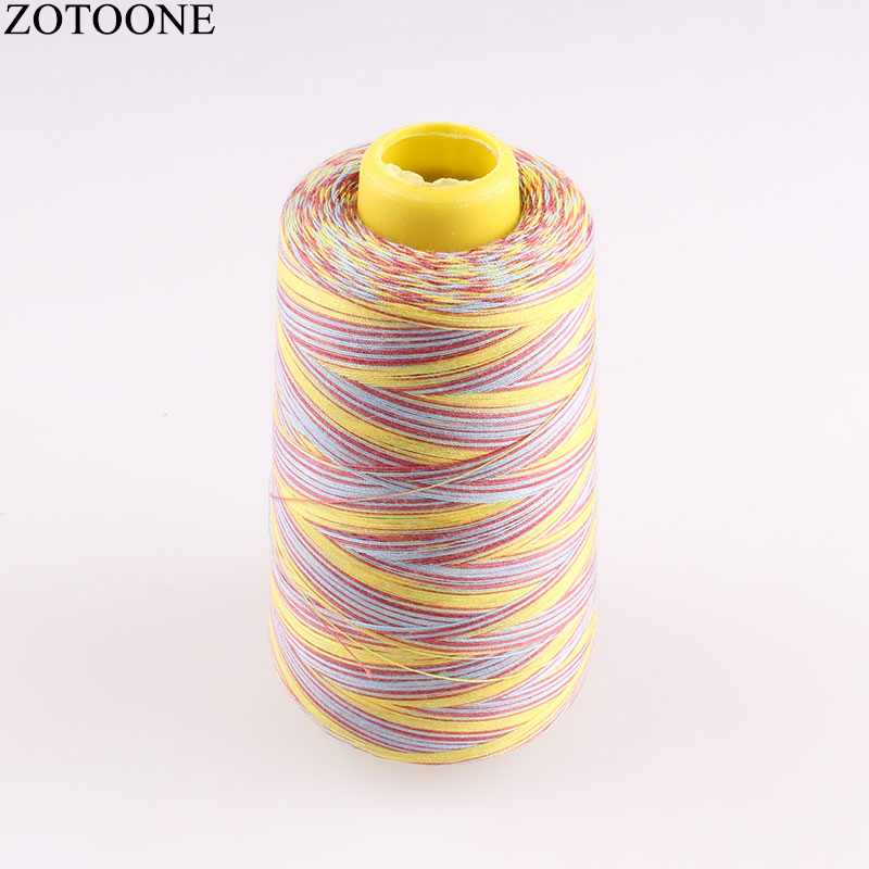 Zotoone 3000y 40s/2 spole 100%  polyester sytråd farverige broderilinjer tråde jeans til syning af lår maskegarn c: Guld