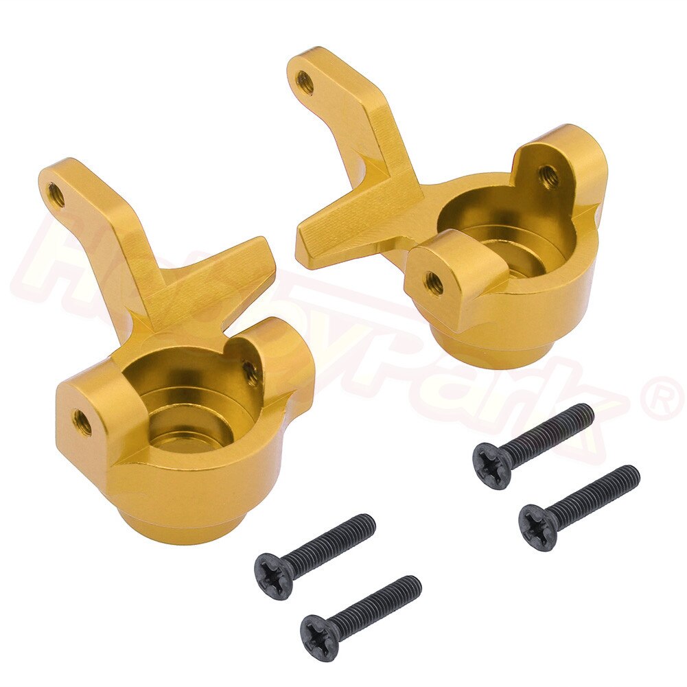Front Aluminum Knuckle Arm Set For 1:10 Electric Himoto E10 E10MT E10MTL Bowie Off Road Monster Truck Upgrade Parts: Gold yellow 7990