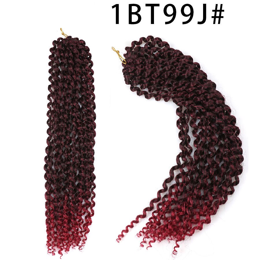 Szydełkowe warkocze syntetyczne włosy pasja skręcać rzeka bogini zapleciony doczep robić włosów Ombre brązowy Faux Locs z kręconymi włosami za pomocą148