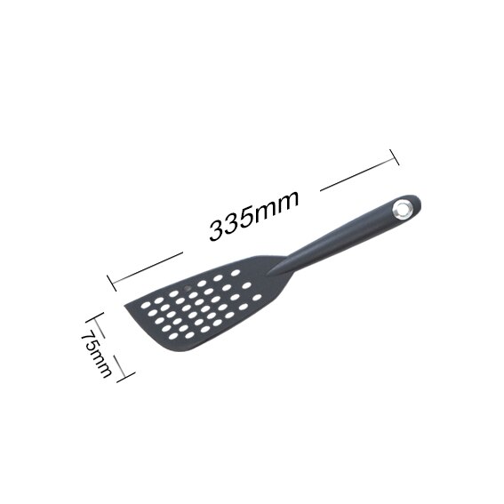 Espumadera antiadherente de nailon resistente al calor, ranurado colador, pinzas finas, utensilios de cocina de grado alimenticio: Colander