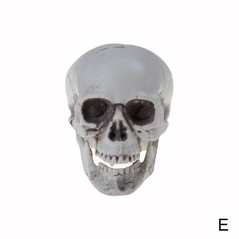 Statues Sculptures Halloween Decorations Artificial Plastic Bone Party Horror Skull Head Ornament Model Bar Skull Scary Ske L1R8: 8x9x12cm