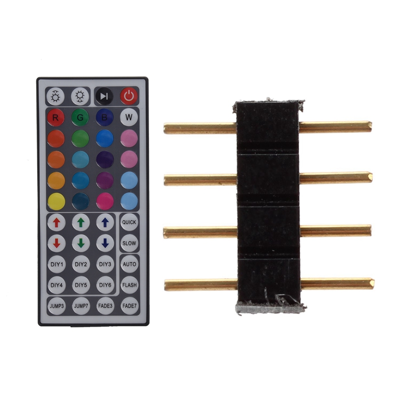 1x 44Key Ir Remote Controller Voor Rgb 5050 Led Light Strips & 1X Rgb 3528 5050 Led Strip Led Adapter dc Bolt