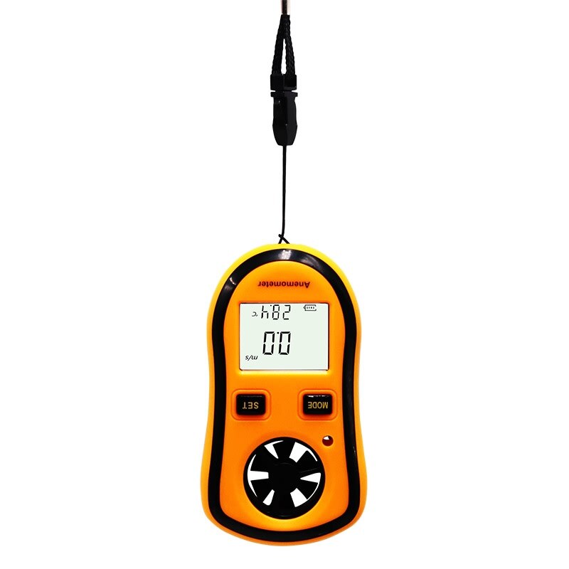 QSTEXPRESS Portable Anemometer Anemometro Thermometer Wind Speed Gauge Meter Windmeter 30m/s LCD Digital Hand-held Measure tool