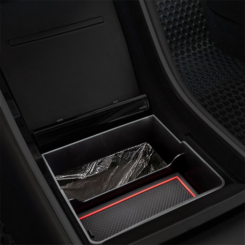 for Tesla Model 3 Y Car Console Trash Storage Bin Rubbish Wastebin Garbage Can 1SET