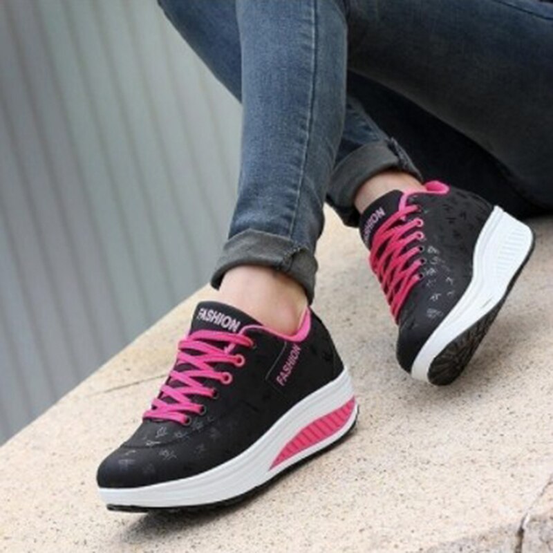 Dames plateauschoenen casual sport wandelschoenen veterschoenen sportschoenen all-match outdoor damesschoenen