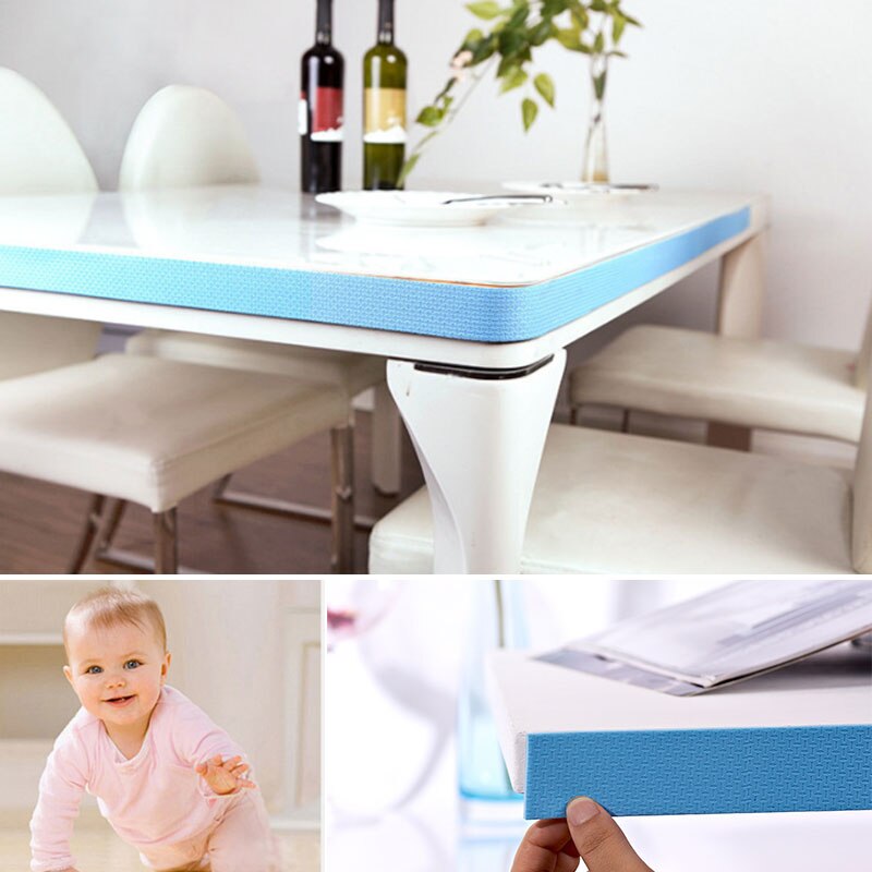 2M Lengte Platte Meubels Bluetable Guard Strip Kinderen Bescherming Baby Veiligheid Producten Glas Rand Meubels Hoek Bescherming