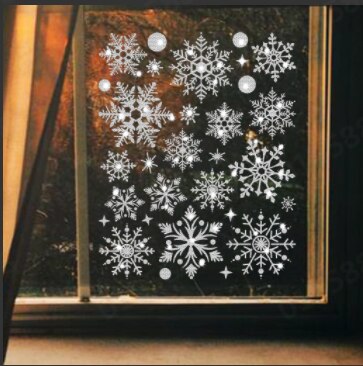 Christmas-dressed Owl On A Tree Branch Wall Stickers Wall Window Christmas -year Christmas Festival Stickers Decoration: F