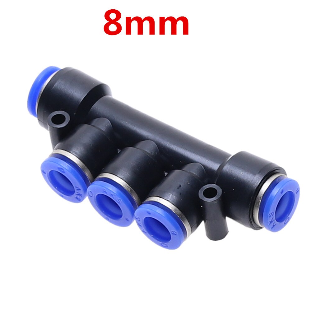 Pk 4 6 8 10 12mm pneumatisk 5-- veis kontakt hurtigmontert pneumatisk kontakt trykk vertshus passform til luft / vannslange: 8mm