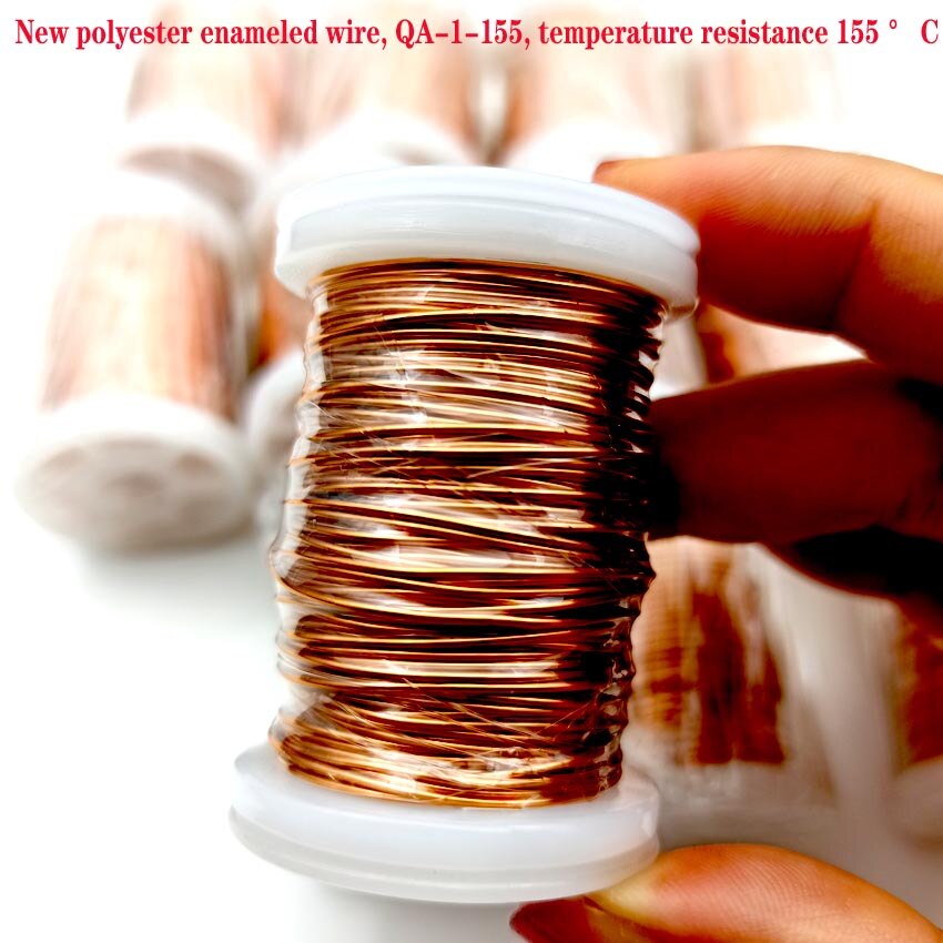 Alambre magnético de cobre esmaltado, bobina de bobinado para máquina eléctrica, bricolaje, fabricación de electroimanes, 100g, 0,1mm, 0,13mm, QA-1