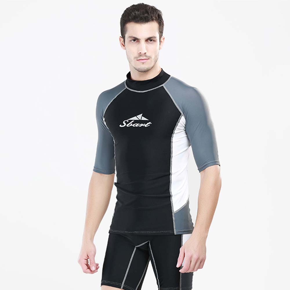 Mannen Shirt, Shorts, Wetsuit, split Dunne Gedeelte Korte Mouwen Dunne Zonnebrandcrème En Sneldrogende Mannen Zwemmen Wetsuit Pak: 4XL