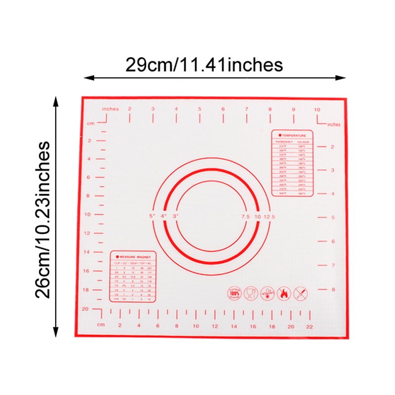 Feuille de cuisson antiadhésive en Silicone pour Pizza, pâtisserie, ustensiles de cuisine, ustensiles de cuisine, ustensiles de cuisson, 1 pièce: 26X29CM