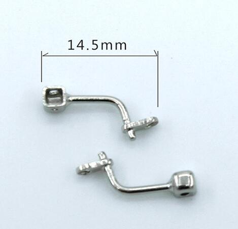 1 Paar Praktische Multi-Stijl Bijpassende Insert Schroef Type Buishouder Neus Pad Metalen Ondersteuning Gebruikt Voor Bril Accessoires: Zilver