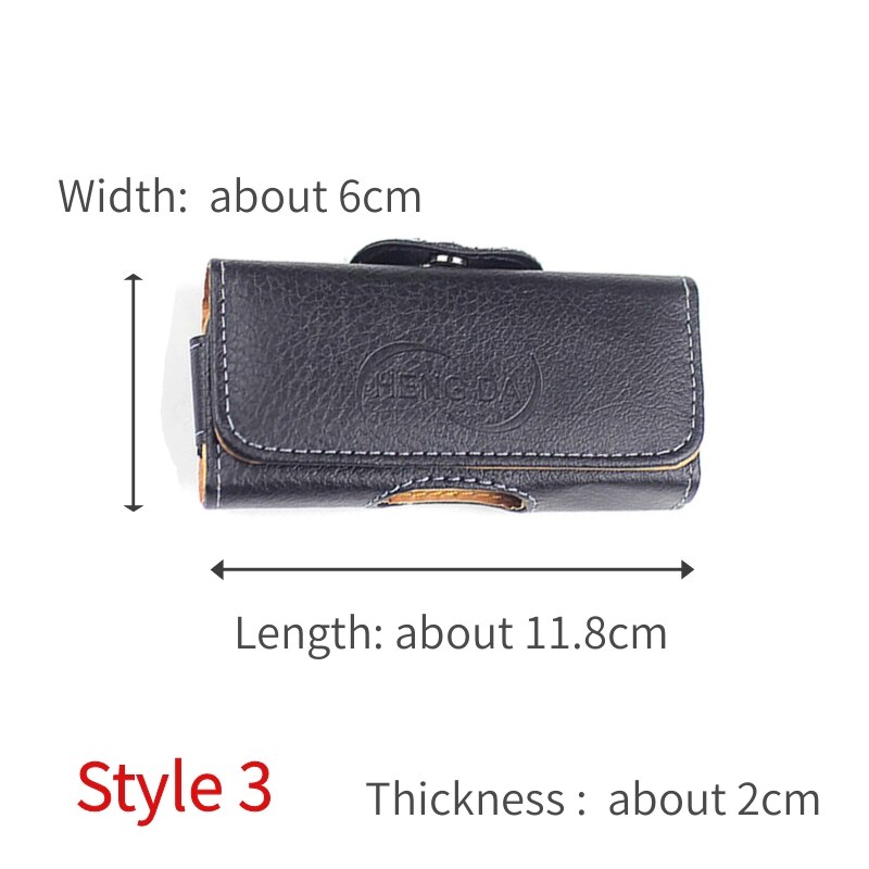 Universal 2.6-6.0 Inch Anti Mobiele Telefoon Riem Clip Tassen Case Cover Voor Iphone Samsung Huawei met Magnetische Gesp: Style 3