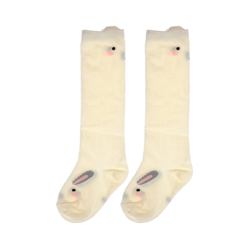 1Pair Fun Cotton Orange Cute Baby Knee Socks Newborn Infant Baby Knee High Socks Children Baby Girls Boys Socks For Age 0-3 Year: Beige / 18M