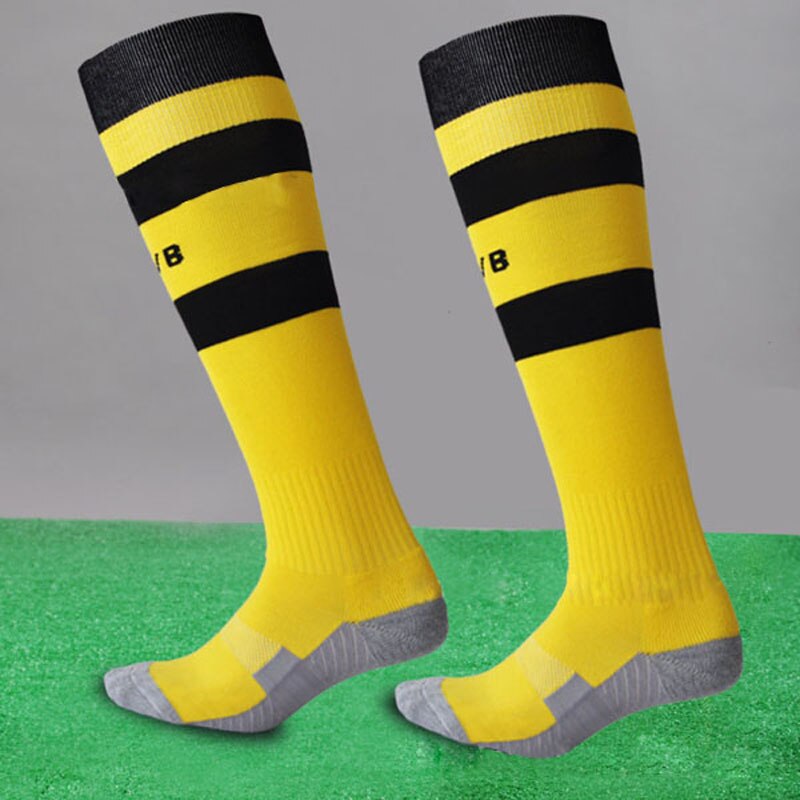 medias de fútbol para niños y adultos equipo de fútbol Club Calcetines antideslizantes gruesos calcetines calientes rodilla alta entrenamiento medias largas