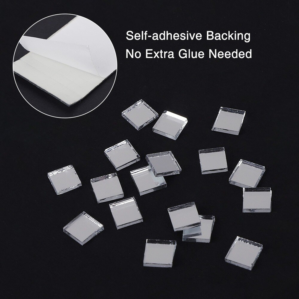 Kreative DIY Mosaik Spiegel Band Glas Material Reine Farbe selbst-Klebstoff Platz Reflektierende Zauberstab Aufkleber Hause Dekoration KTV Patch