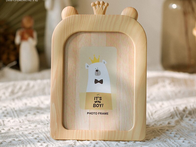 Dierenfotolijst van 7 inch voor kinderen, houtnerf, kinderstijl, cartoonstijl, bureaudecoratie, accessoires  zh448: Stijl 5