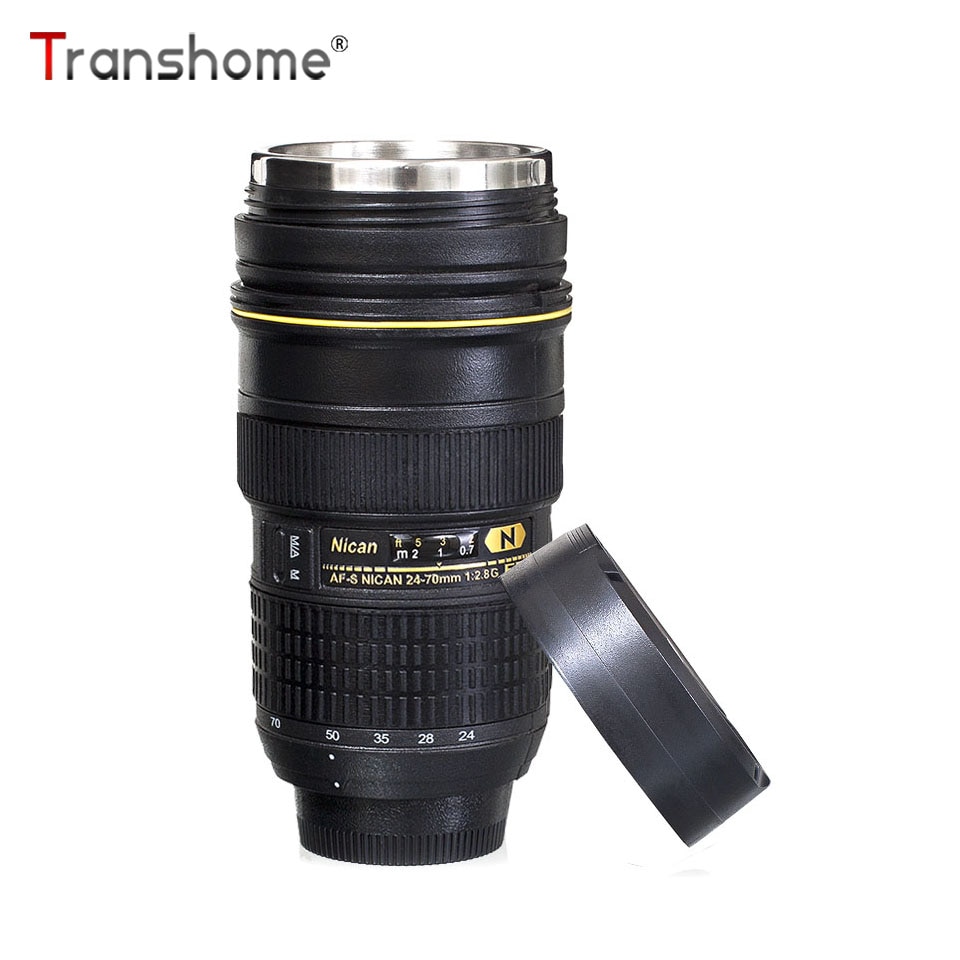 Transhome Camera Lens Mok Met Deksel Rvs Mok Voor Water Thee Cup Voor Koffie Mok Cups