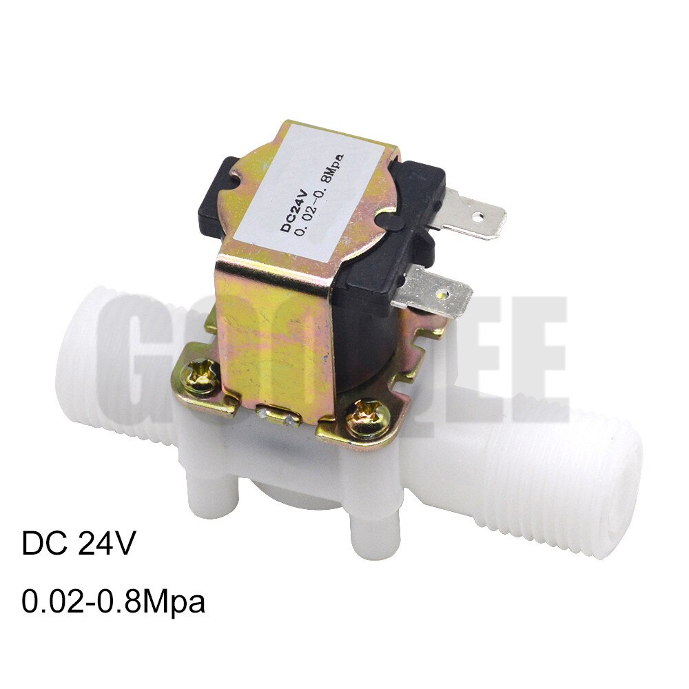 12V 24V 220V 1/2 "elettrovalvola in plastica distributore magnetico per lavatrice acqua potabile regolatore di pressione pneumatico