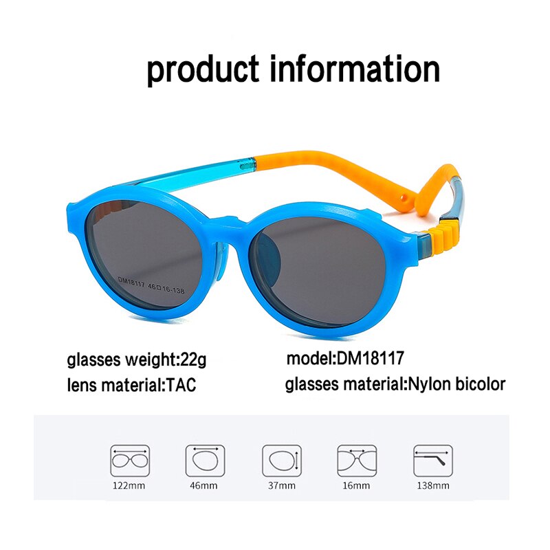 O-Q Club Kids Zonnebril Clip Op Bijziendheid Recept Kinderen Bril 2 In 1 Magnetische Gepolariseerde Brillen DM181117