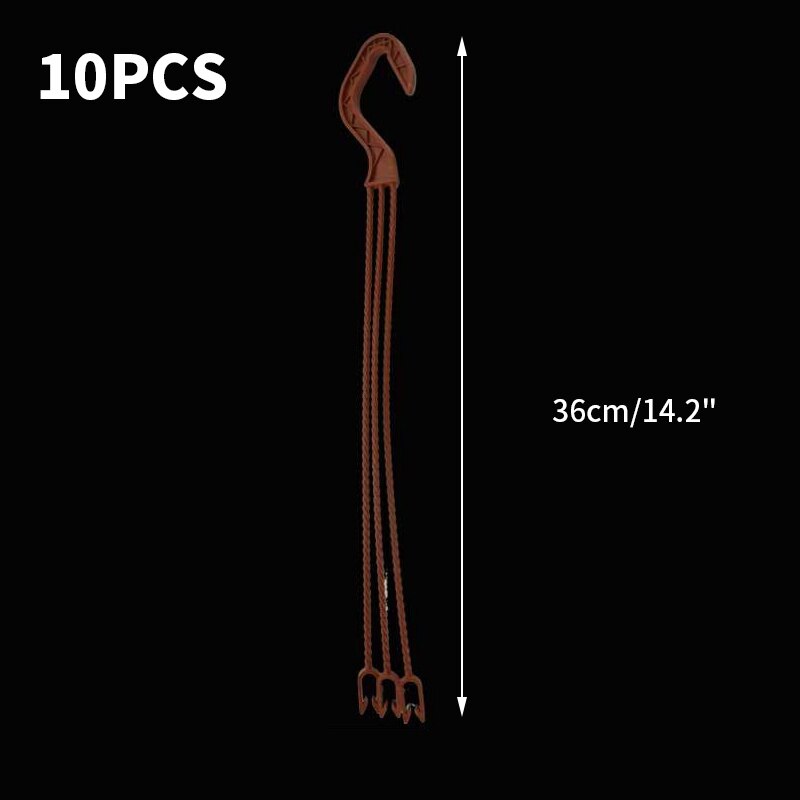 24/36cm Garden Basket Hanging Chains Plant Pots Hanging Basin Hanger Garden Planter Basket Hanger Garden Pots Accessories: Coffee 36cm