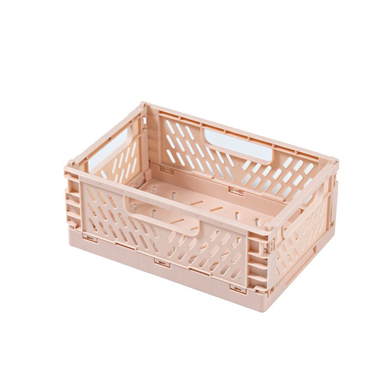 Foldable Storage Basket Stackable Folding Storage Box Organizer Multi-purpose Household Sundries Storage Snack Fruit Basket