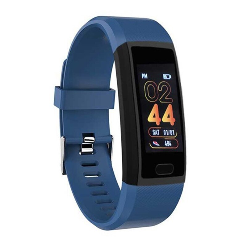 118Plus 1.14Inch Color Screen Smart Band Fitness Bracelet Sports Wristband: Blue