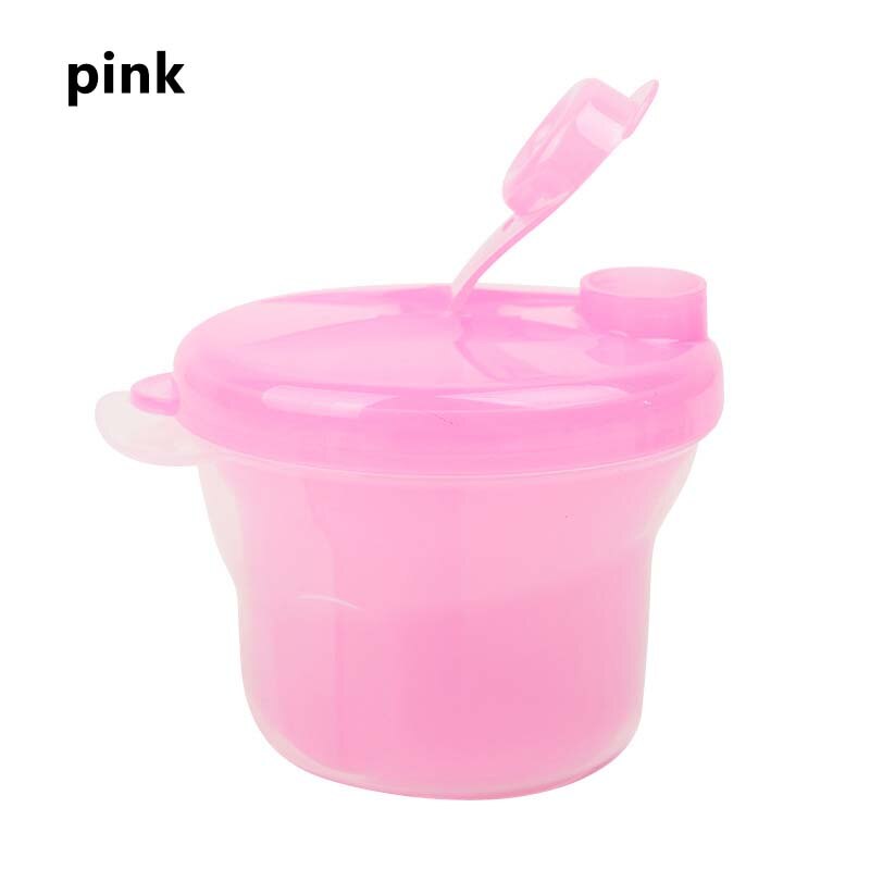 Portable Milk Powder Formula Dispenser Multi-function Three-layer Layered Milk Powder Grid Container Infant Care Travel Bottle: Pink