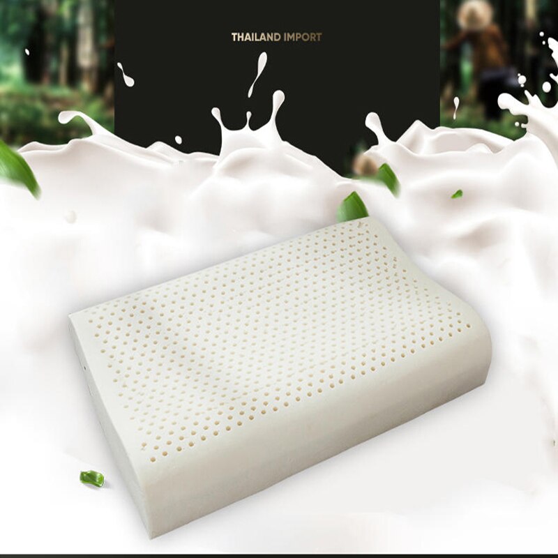 60 x 40 50 x 30 44 x 27cm thailand naturlig lateks seng livmorhals ortopedisk pute sove sengetøy bølgeformede puter med minneskum