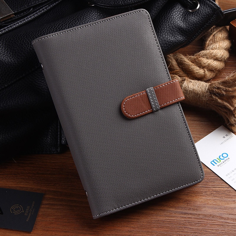PU Leather Business Card Book Holder Journal Business Card Organizer Name Card Book Holder - Hold 300 Cards Black