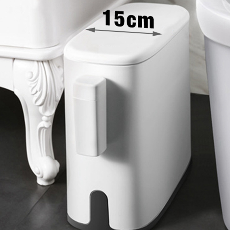 11L Trash Can Bathroom Waste Bin Toilet Dustbin Trash Basket Garbage Bucket Garbage Bag Holder Storage Container