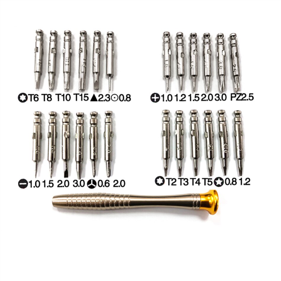 25 in 1 Precision Torx Screwdriver Cell Phone Wallet Repair Tool Kit for Mobile Phone Cellphone Electronics PC