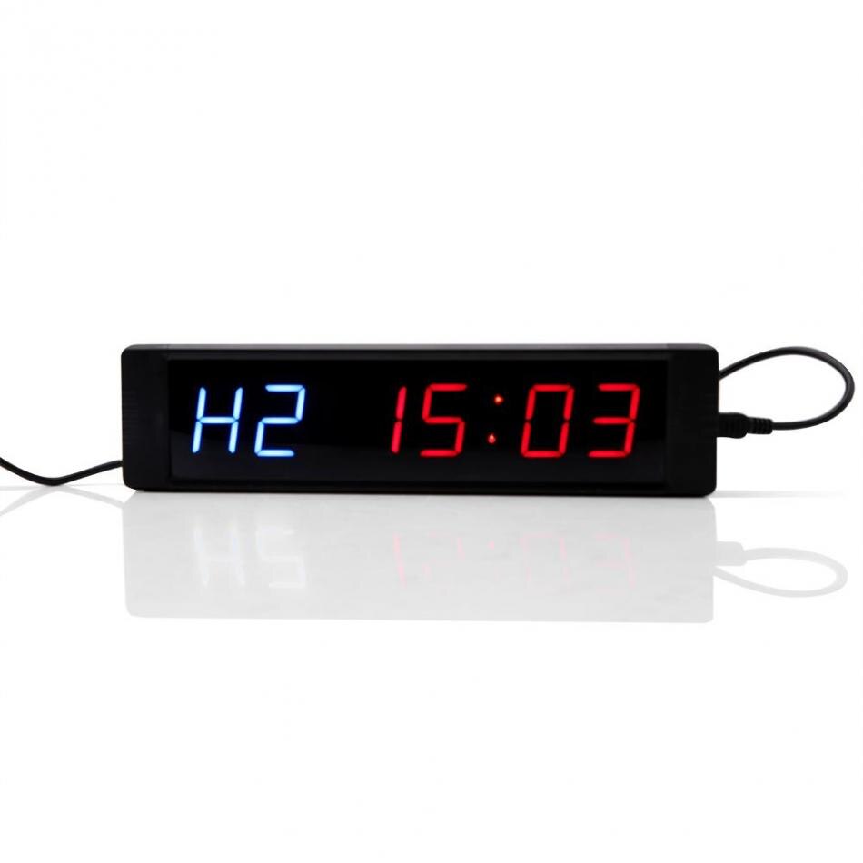 Led display display timer programmerbar intervall timer väggklocka med fjärrkontroll för gym fitness träning stoppur intervall timer