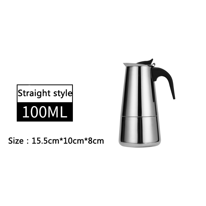2/4/6/9 Cup Mocha Pot Coffee Machine Espresso Cup Electric Coffee Machine Latte Percolator Stove Mocha Coffee Machine: Dull