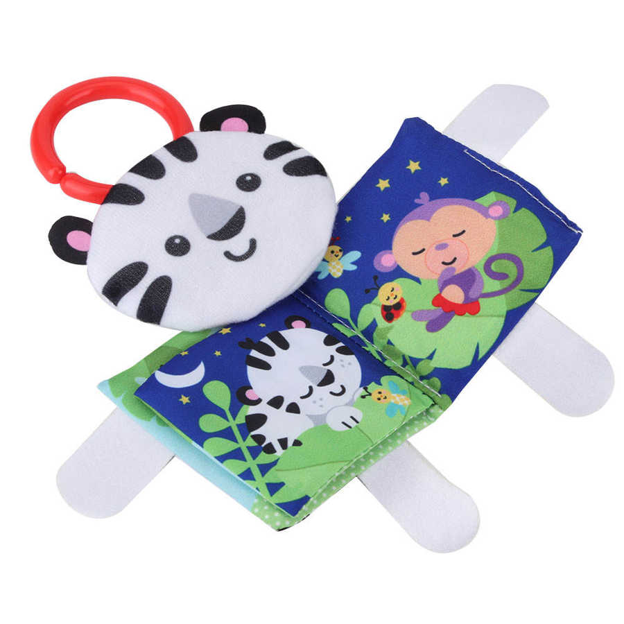 Baby fabric books with hanging wear-resistant early education toy cartoon animal pattern for baby books for toddlers toddlers