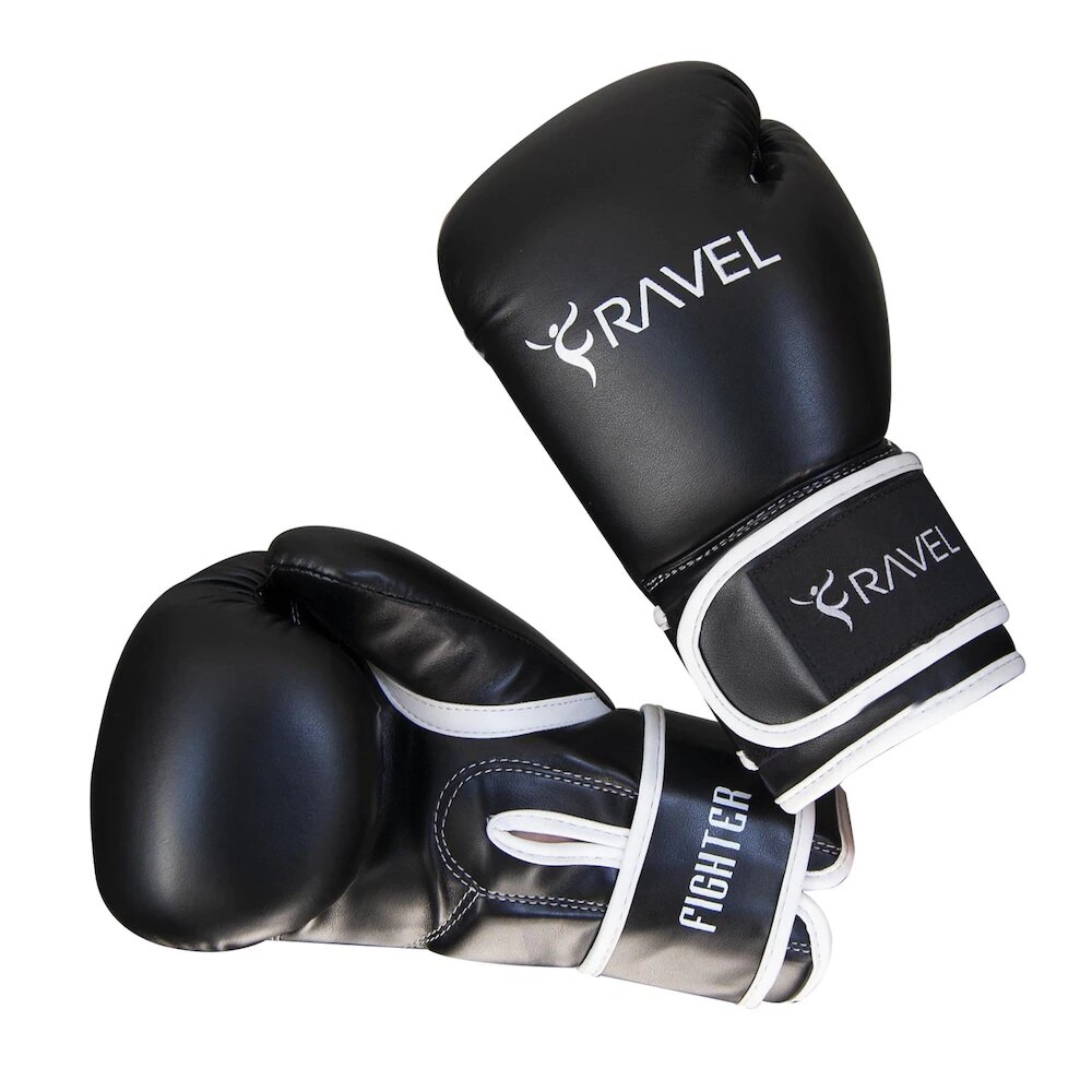 PU DuraStrong 14 oz Black Boxing gloves Grandado