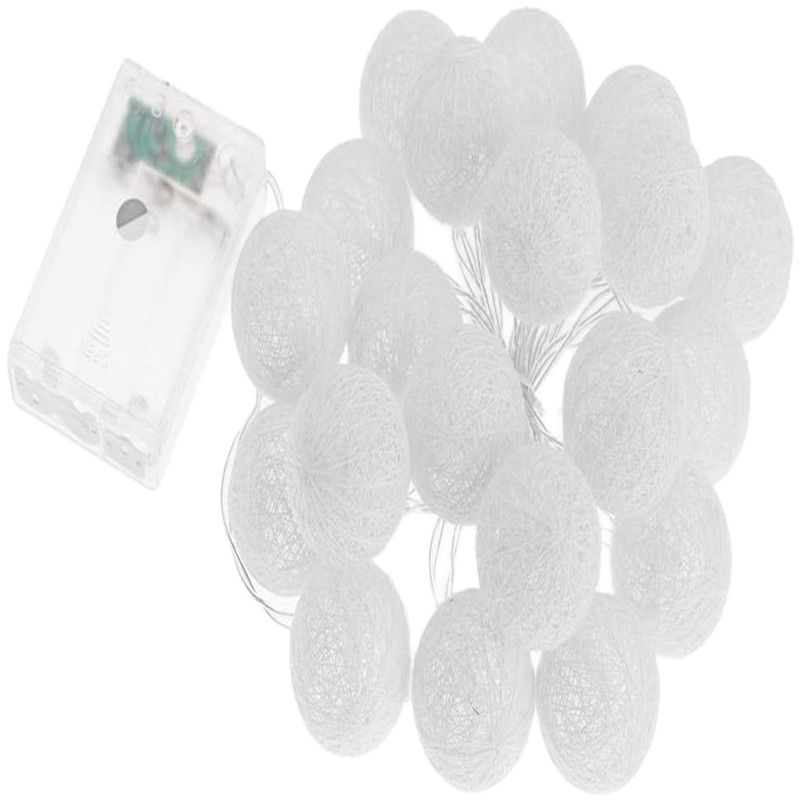 Guirnalda de luces led con forma de bola de algodón, tira de bombillas para navidad, DIY, exteriores, fiestas, vacaciones, bodas, cuna, hadas, 2m y 5m