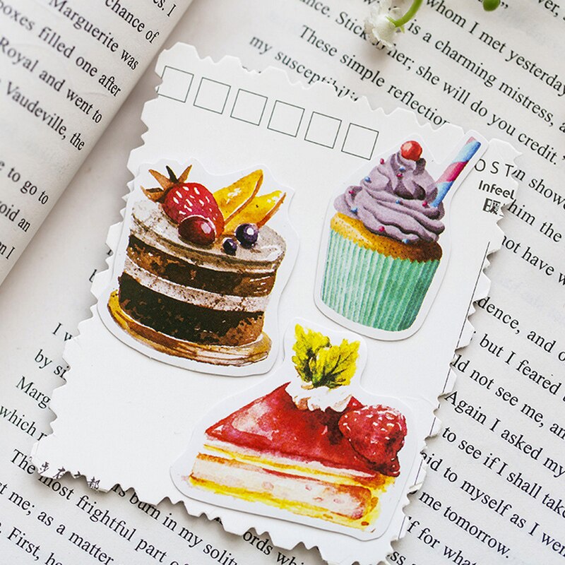 50 kpl/erä makea kakku minipaperi tarra koriste tarrat tee itse askarteluun ablum päiväkirja scrapbooking suunnittelija kawaii tarra tarra